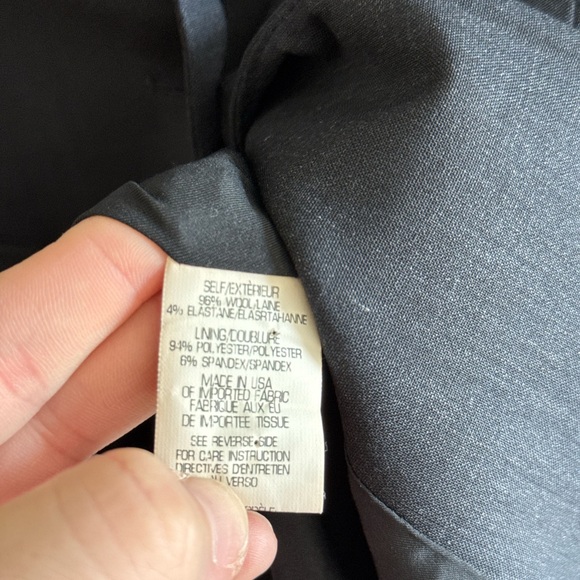 Theory • Gabe B Tailor Blazer Wool Blend Navy Blue Career Office Stretch Size 00 - Picture 8 of 8